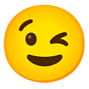 😉 Emoji Cara Guiñando El Ojo en Google 15.0.