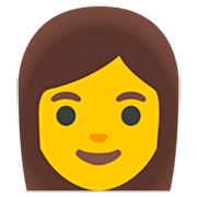 Emoji 👩 Donna su Google 15.0.