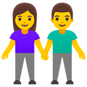 👫 Emoji Mann und Frau halten Hände Google 15.0.