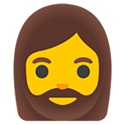 Emoji 🧔‍♀️ Donna Con La Barba su Google 15.0.