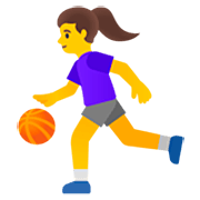 Emoji ⛹️‍♀️ Donna Che Fa Rimbalzare Una Palla su Google 15.0.