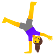 Emoji 🤸‍♀️ Donna Che Fa La Ruota su Google 15.0.