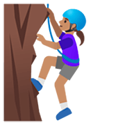 Mujer Escalando: Tono De Piel Medio Google 15.0.