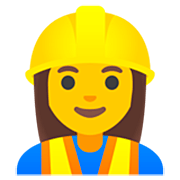 Emoji 👷‍♀️ Operaia Edile su Google 15.0.