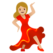 Emoji 💃🏼 Donna Che Balla: Carnagione Abbastanza Chiara su Google 15.0.