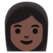 👩🏿 Emoji Mujer: Tono De Piel Oscuro en Google 15.0.