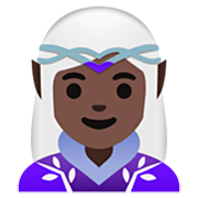 🧝🏿‍♀️ Emoji Elfe: dunkle Hautfarbe Google 15.0.