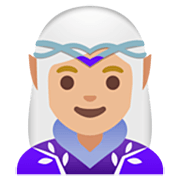 🧝🏼‍♀️ Emoji Elfa: Pele Morena Clara na Google 15.0.