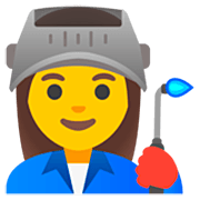 Emoji 👩‍🏭 Operaia su Google 15.0.