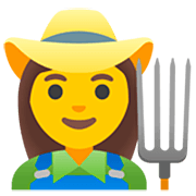 Emoji 👩‍🌾 Contadina su Google 15.0.