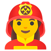 Émoji 👩‍🚒 Pompier Femme sur Google 15.0.
