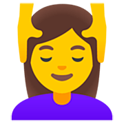 💆‍♀️ Emoji Mulher Recebendo Massagem Facial na Google 15.0.