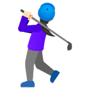 Émoji 🏌🏻‍♀️ Golfeuse : Peau Claire sur Google 15.0.