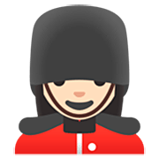 Emoji 💂🏻‍♀️ Guardia Donna: Carnagione Chiara su Google 15.0.