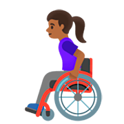 Mulher Em Cadeira De Rodas Manual: Pele Morena Escura Google 15.0.