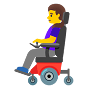 👩‍🦼 Emoji Frau in elektrischem Rollstuhl Google 15.0.