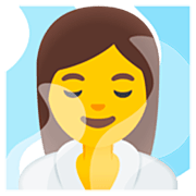 🧖‍♀️ Emoji Mulher Na Sauna na Google 15.0.