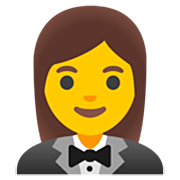 Emoji 🤵‍♀️ Donna In Smoking su Google 15.0.