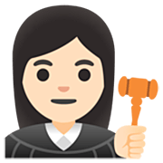 Emoji 👩🏻‍⚖️ Giudice Donna: Carnagione Chiara su Google 15.0.