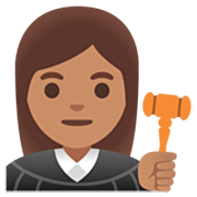 👩🏽‍⚖️ Emoji Jueza: Tono De Piel Medio en Google 15.0.