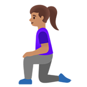 Mujer De Rodillas: Tono De Piel Medio Google 15.0.