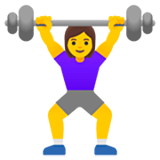 🏋️‍♀️ Emoji Mujer Levantando Pesas en Google 15.0.
