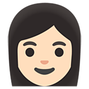 👩🏻 Emoji Frau: helle Hautfarbe Google 15.0.