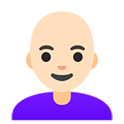 Emoji 👩🏻‍🦲 Donna: Carnagione Chiara E Calvo su Google 15.0.