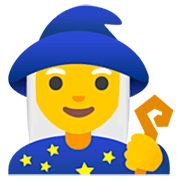 Émoji 🧙‍♀️ Mage Femme sur Google 15.0.