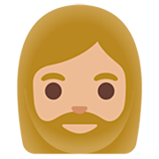 🧔🏼‍♀️ Emoji Mujer Con Barba Tono De Piel Claro Medio en Google 15.0.