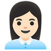 Émoji 👩🏻‍💼 Employée De Bureau : Peau Claire sur Google 15.0.