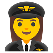 Emoji 👩‍✈️ Pilota Donna su Google 15.0.