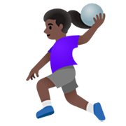 Mujer Jugando Al Balonmano: Tono De Piel Oscuro Google 15.0.