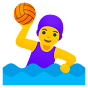 Emoji 🤽‍♀️ Pallanuotista Donna su Google 15.0.