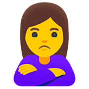 🙎‍♀️ Emoji Mujer Haciendo Pucheros en Google 15.0.