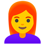 Emoji 👩‍🦰 Donna: Capelli Rossi su Google 15.0.