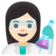 👩🏻‍🔬 Emoji Cientista Mulher: Pele Clara na Google 15.0.