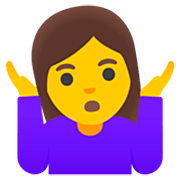 Emoji 🤷‍♀️ Donna Che Scrolla Le Spalle su Google 15.0.