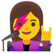 👩‍🎤 Emoji Cantante Mujer en Google 15.0.