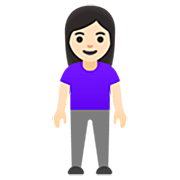 🧍🏻‍♀️ Emoji Mulher Em Pé: Pele Clara na Google 15.0.