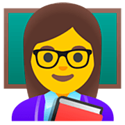 Emoji 👩‍🏫 Professoressa su Google 15.0.