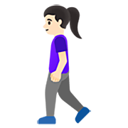 🚶🏻‍♀️ Emoji Mulher Andando: Pele Clara na Google 15.0.