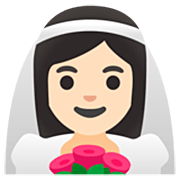 👰🏻‍♀️ Emoji Frau in einem Schleier: helle Hautfarbe Google 15.0.