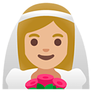 Emoji 👰🏼‍♀️ Donna con il velo: Carnagione Abbastanza Chiara su Google 15.0.