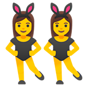 👯‍♀️ Emoji Mujeres Con Orejas De Conejo en Google 15.0.