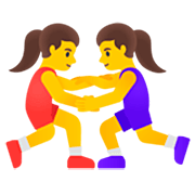 🤼‍♀️ Emoji Mujeres Luchando en Google 15.0.