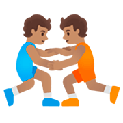 🤼🏽 Emoji Personas Luchando, Tono De Piel Medio en Google 15.0.