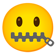 Emoji 🤐 Faccina Con Bocca Con Cerniera su Google 15.0.