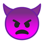 👿 Emoji wütendes Gesicht mit Hörnern Google Android 10.0 March 2020 Feature Drop.