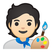 Émoji 🧑🏻‍🎨 Artiste : Peau Claire sur Google Android 10.0 March 2020 Feature Drop.